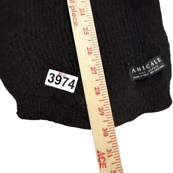 Amicale Women's Alpaca Scarf Shawl Brown Soft Ribbed Knit Travel - Picture 5 of 8